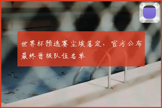 世界杯预选赛尘埃落定，官方公布最终晋级队伍名单